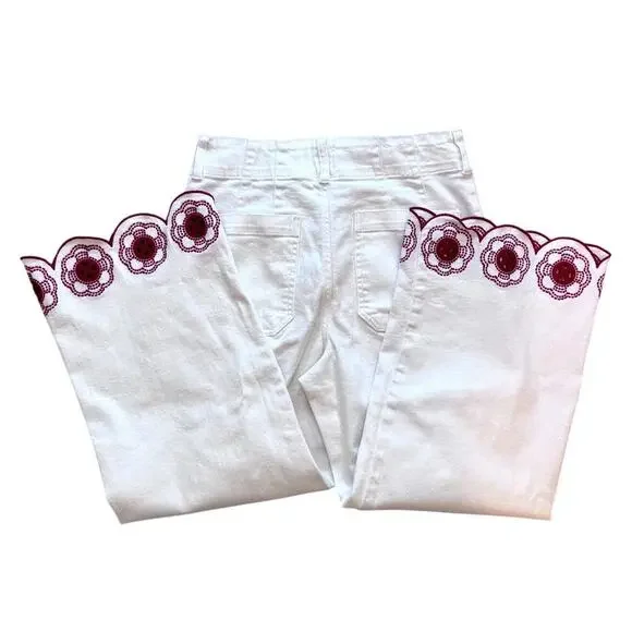 NWOT Maeve by Anthropologie The Colette Floral Print Wide Leg Cropped Size 29P - Picture 6 of 6